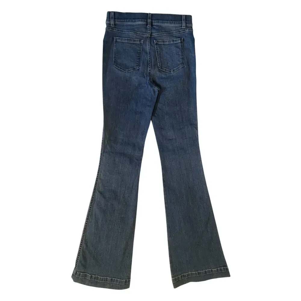 SPANX SpanxShape EveryWear Vintage Indigo Flare Pull-on Jeans #20456R-Sz LARGE - Picture 7 of 15